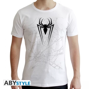 Image of Marvel - Spdm Web Mens X-Small T-Shirt - White