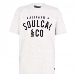 Image of SoulCal Textured Flecked T Shirt - Ecru