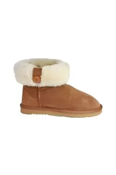 Image of Freya Cuff And Button Sheepskin Boots