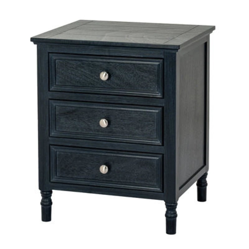 Image of Hill Interiors Contour Collection 3 Drawer Side Table