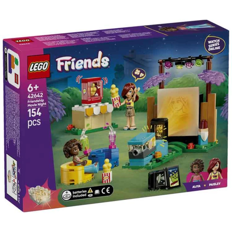 Image of LEGO Friends Friendship Movie Night Pretend-Play Toy Building Kit 42642 1025665