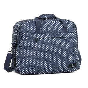 Image of Members by Rock Luggage Essential Carry-On Travel Bag - Navy Polka Dots