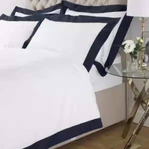 Image of Harvard 200TC Oxford Border Pillowcase Navy