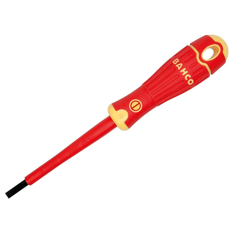 Image of Bahco Bahco - B196.025.075 fit Insulated Slotted Screwdriver 2.5 x 75mm b196025075