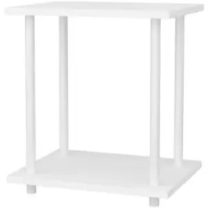 Image of Decorotika - Bristol Side Table Coffee Table for Living Room and Office - White - White WHITE