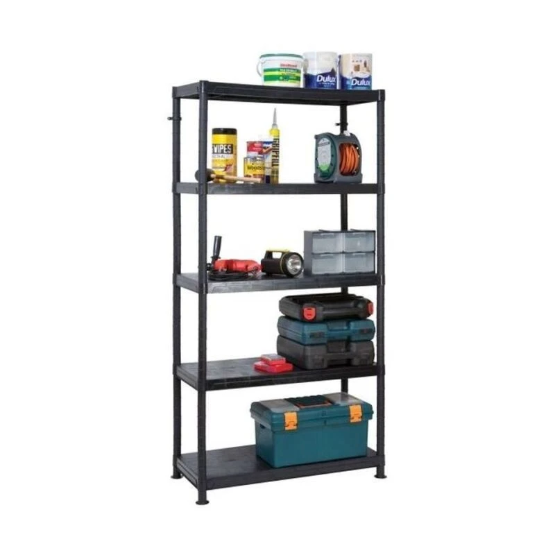 Image of Garland Self Assembly Plastic Shelving 5 Shelf Unit 90cm L x 40cm W x 184cm H G09045