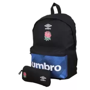 Image of Umbro Back To School England Rugby Backpack Set (M) (Black/Peony)