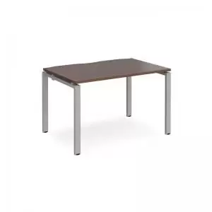 Image of Adapt starter unit single 1200mm x 800mm - silver frame and walnut top