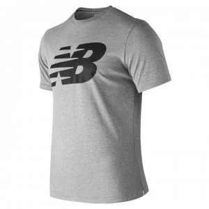 Image of New Balance Logo Graphic QT T Shirt Mens - Grey