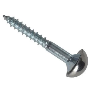 Image of ForgeFix Mirror Screw Chrome Domed Top Slotted CSK ST ZP 2" x 8 Bag 10