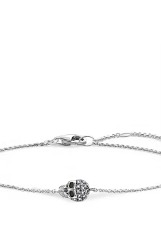 Image of Ladies Thomas Sabo Sterling Silver Glam & Soul Diamond Skull Bracelet A0028-356-21-L19V