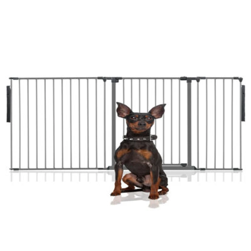 Image of Bettacare Premium Multi Panel Flexible Pet Barrier, Up To 200Cm Wide, Grey, 70Cm High