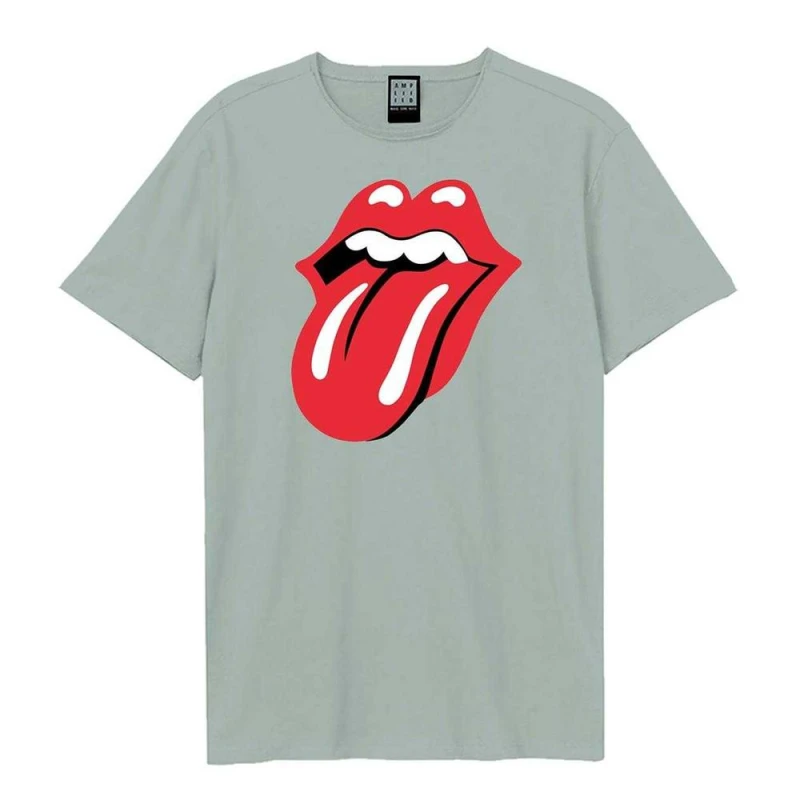 Image of Amplified Mens Tongue The Rolling Stones T-Shirt in Pale Blue Size: XS Pale Blue Male XS