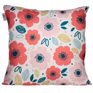 Image of Poppies Design Cushion with Insert