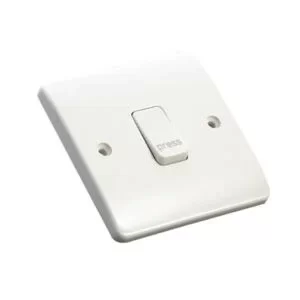 Image of Mk White 10A 1 Way 1 Gang Raised Light Switch