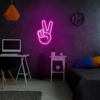 Image of Victory Sign - Pink Pink Wall Lamp