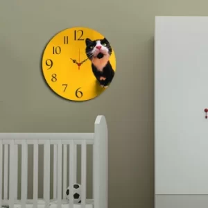 Image of MSCO-3 Multicolor Cat Decorative MDF Clock