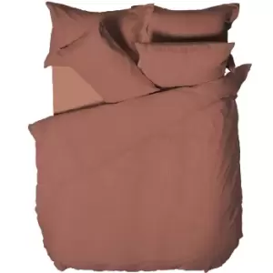 Image of Linen Yard Waffle Duvet Cover Set (Double) (Red)