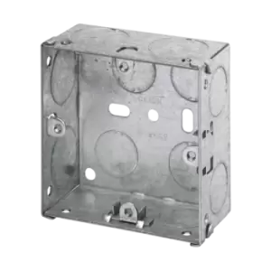 Image of Click Scolmore Essentials 1 Gang 35MM K/O Galvanised Metal Back Box - WA095