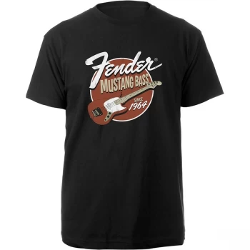 Image of Fender - Mustang Bass Unisex Medium T-Shirt - Black