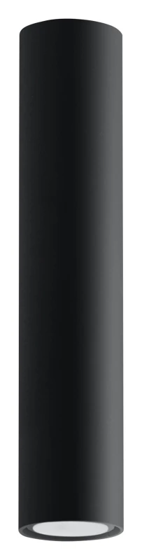 Image of SOLLUX Premium Black Round Tube Ceiling Lamp - Modern Loft Design, LED GU10, High-Quality