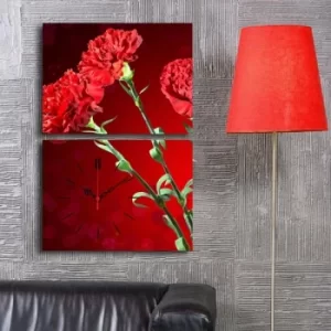 Image of 2P3040CS-135 Multicolor Decorative Canvas Wall Clock (2 Pieces)