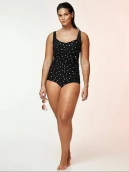 Image of Evans Spot Highwaisted Brief - Black/White