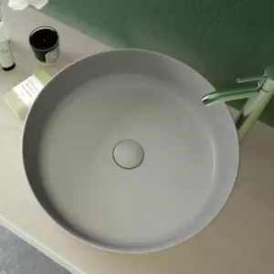 Image of Rak Ceramics - rak Feeling Round Countertop Wash Basin 420mm Wide - Matt Grey