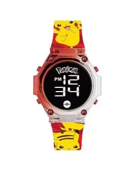 Image of Pokemon Pokemon Character Print Digital Flashing Watch, Multi