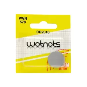 Image of Wot-nots - Coin Cell Battery CR2016 - Lithium 3V - PWN578
