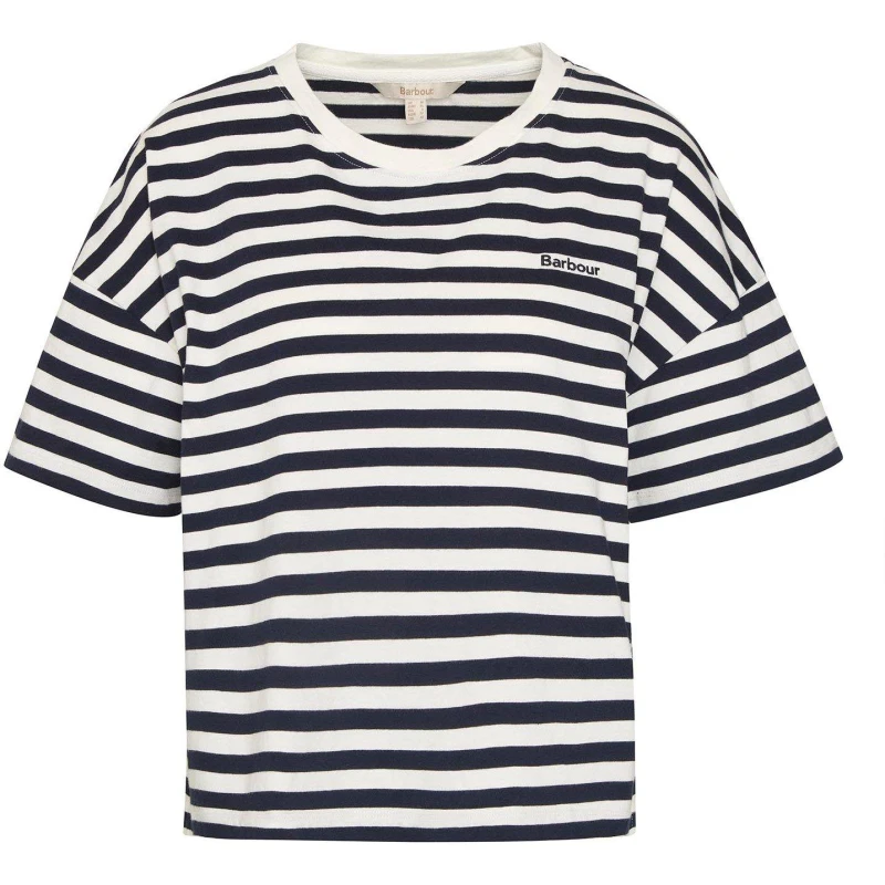 Image of Barbour Adria T-Shirt Navy Stripe female 14 (L)