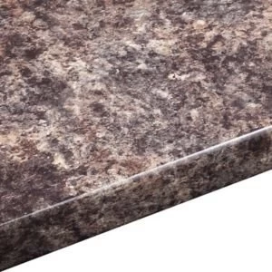 Image of 38mm Jamocha Brown Gloss Round edge Laminate Worktop L3m D600mm