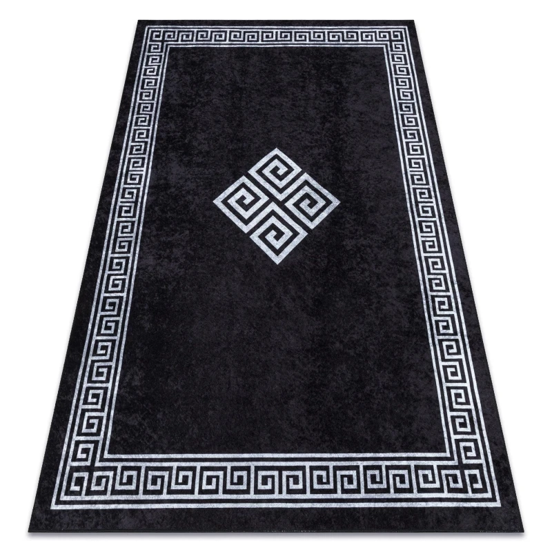 Image of RugsX Miro Rug in Black Size: 160cm x 220cm Black Unisex 160cm x 220 cm