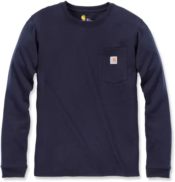 Image of Carhartt Workwear Pocket Womens Long Sleeve Shirt, blue, Size S
