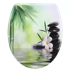 Image of Soft Close Toilet Seat Duroplastic Quick Release for Easy Clean Antibacterial Bathroom Toilet Lid Different Designs Universal Modern Durable Relax