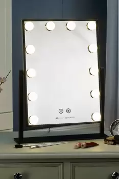 Image of Rio Hollywood Glamour Lighted Dressing Table Mirror - Size: Large - White