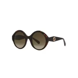 Image of Gucci Tortoiseshell Round-frame Sunglasses - HAVANA