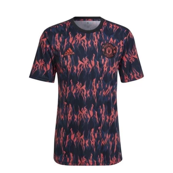 Image of adidas Manchester United Pre Match Shirt 2021 2022 - Black