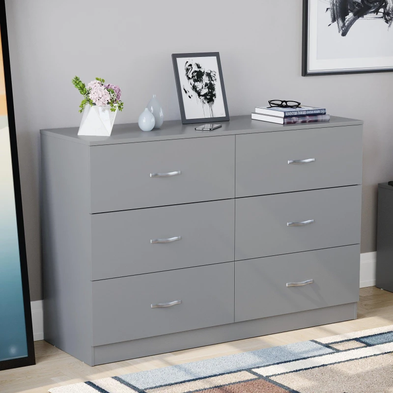 Image of Lassic Vida Designs Riano 6 Drawer Chest Grey unisex 6 Drawers