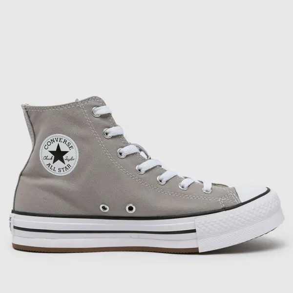 Image of Converse light grey all star eva lift hi Youth trainers Light Grey UK 4 (EU 37)