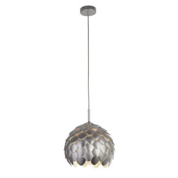 Image of Artichoke 1 Light Dome Ceiling Pendant - Silver