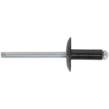 Image of Sealey Large Flange Black Aluminium Rivets 4mm 14mm Pack of 200