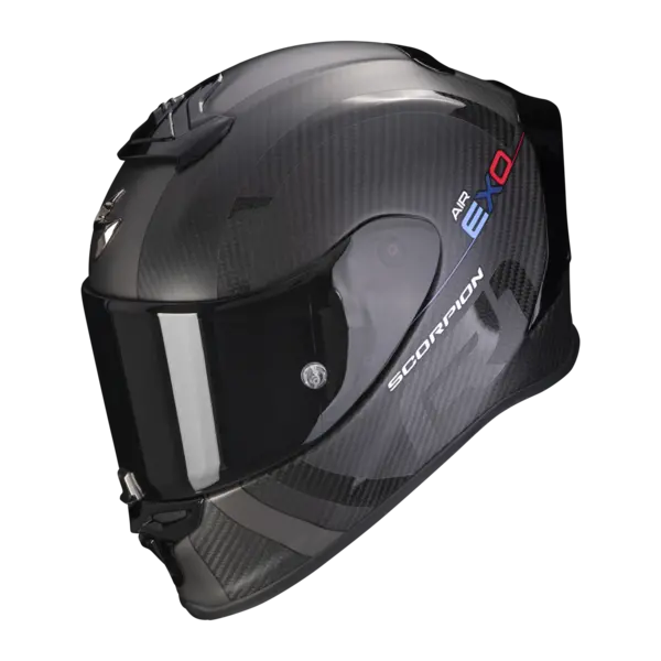 Image of Scorpion Exo-R1 Evo Carbon Air Mg Matt Black-Dark Silver Full Face Helmet Size 2XL