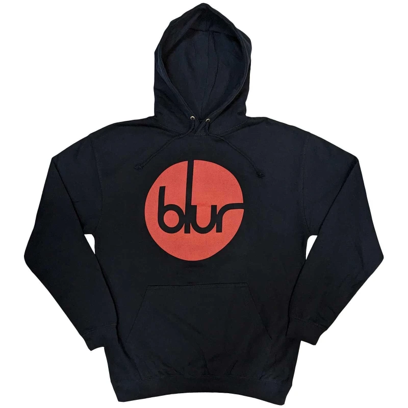 Image of Blur Mens Circle Logo Hoodie in Navy Size: Medium Navy Male M
