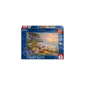 Image of Thomas Kinkade: Disney Donald & Daisy, A Duck Day Afternoon Jigsaw Puzzle - 1000 Pieces