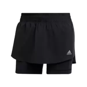 Image of adidas Run Icons 3-Stripes Running Skort Womens - Black