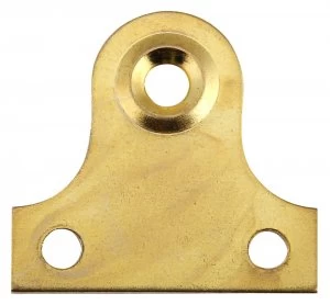 Image of Select Hardware Glass Plates Electro Brass Slotted 38mm 4 Pack