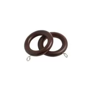 Image of Pack of 100 Wooden Curtain Pole Ring Hooks with Eyes
