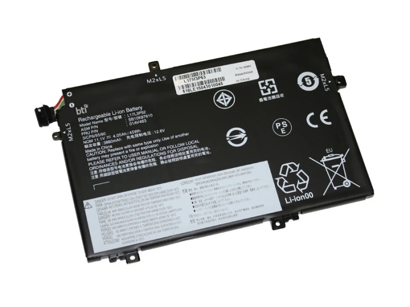 Image of BTI BTI L17C3P52 compatible 45Wh 3-cell battery for Lenovo ThinkPad L480 L490 L580 L590 L15 L17C3P52-BTI