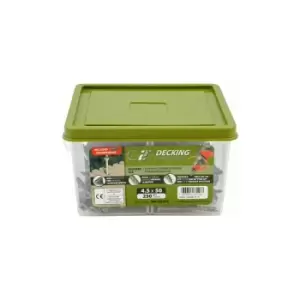Image of 4.5 x 65mm C2 Green Countersunk Decking Screw Qty 250 - Timco